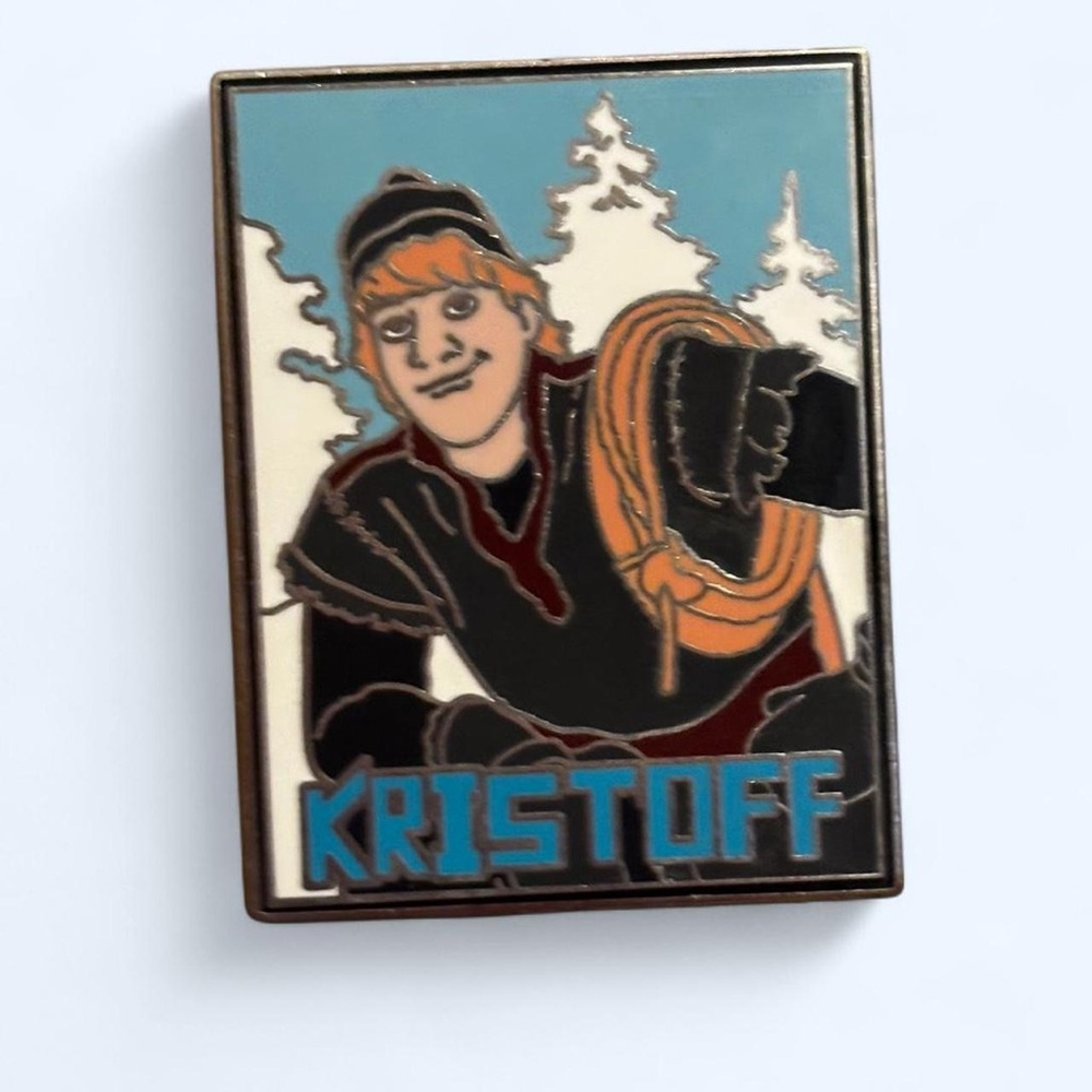 Kristoff Enamel Pin with Blue and Black Design